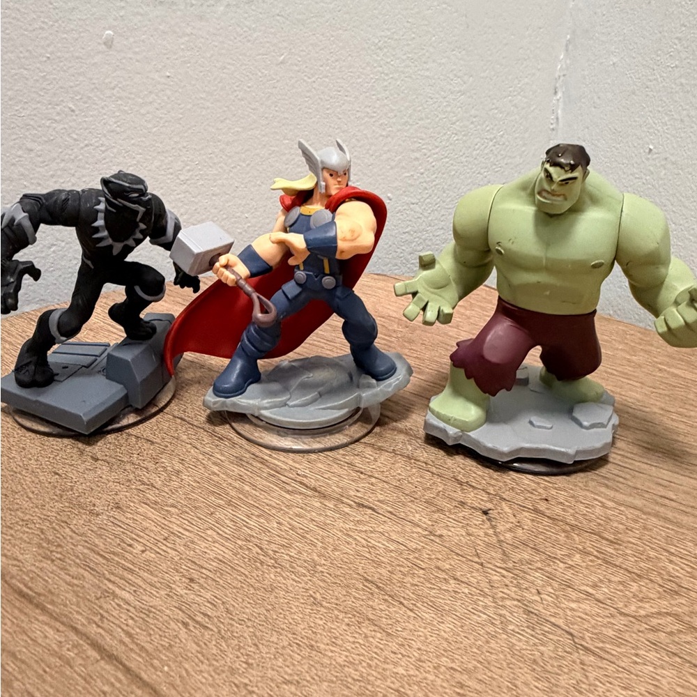 Heroic Trio Action Figure Set - Black, Red, Green